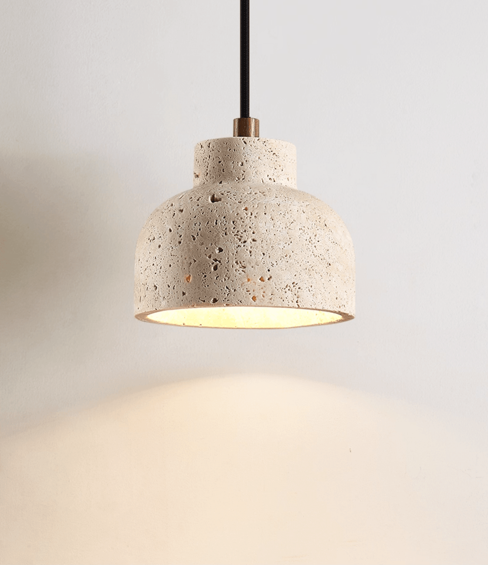 Travertine Bell Pendant Lamp