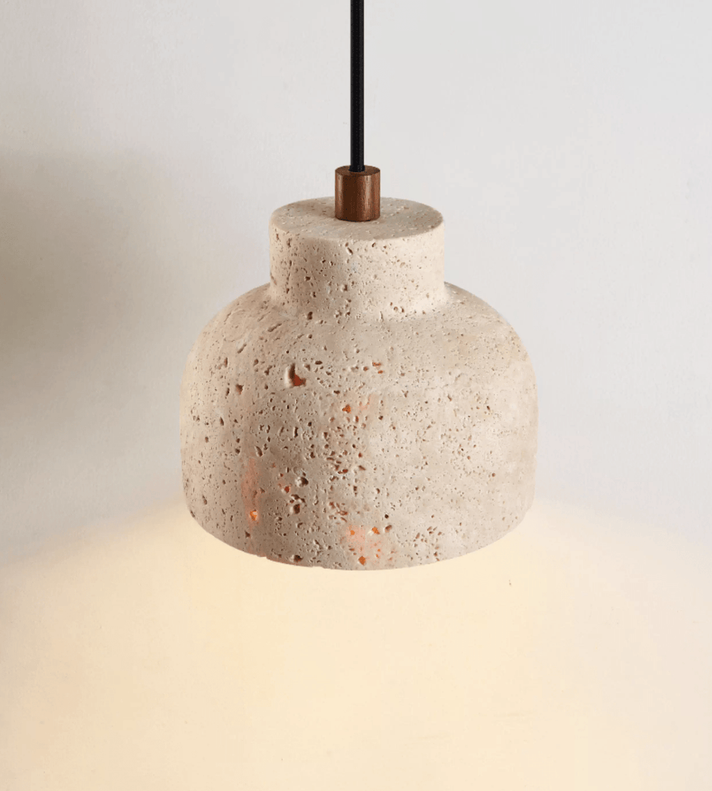 Travertine Bell Pendant Lamp