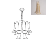 Glass Leaf Chandelier