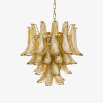 Amber Glass Petals Chandelier