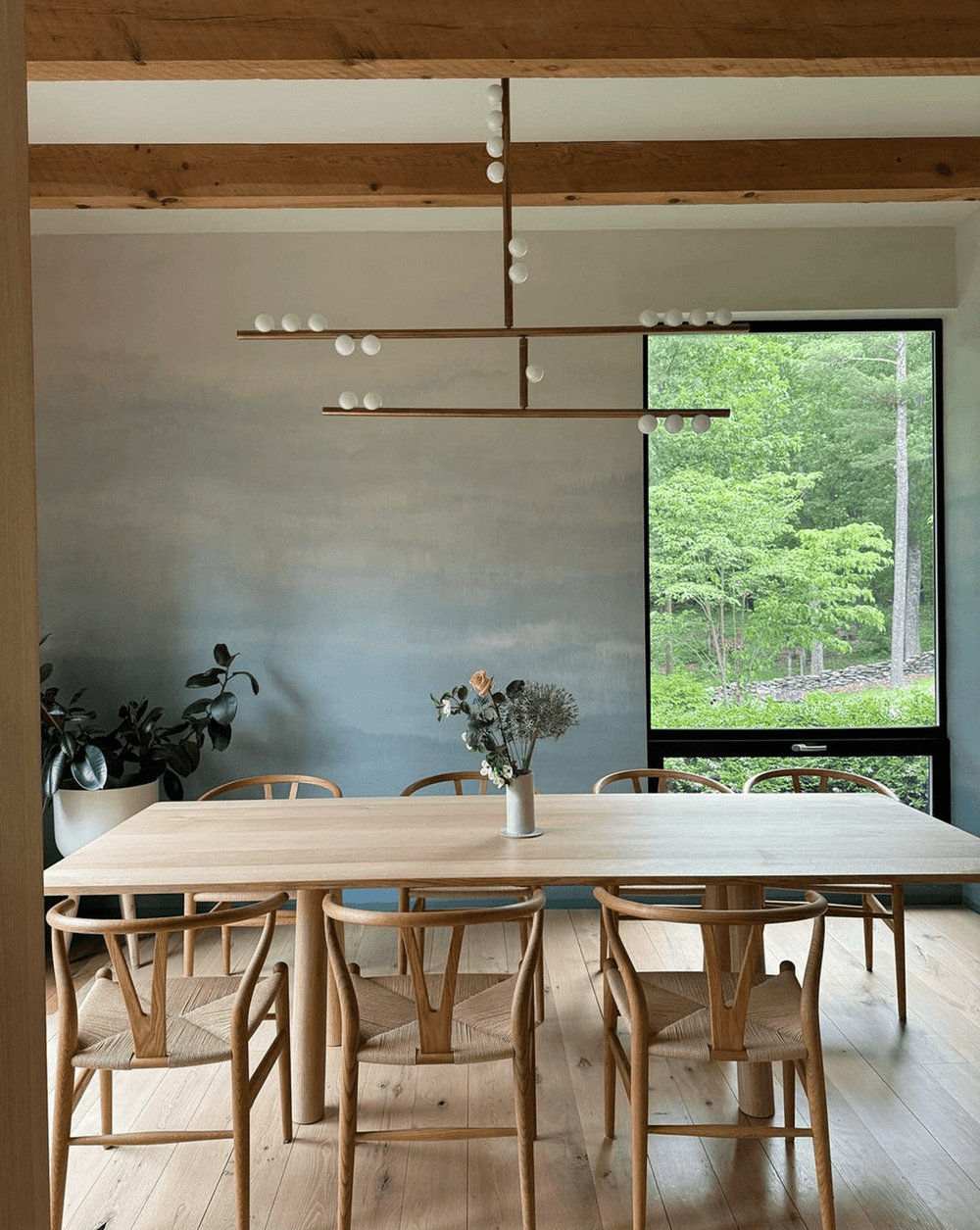 Orbit Brass Glass Drop Chandelier – Hand-Blown Multi-Head