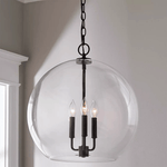 Lysander Clear Globe Pendant Lamp