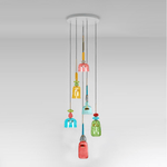 Candy Drop Hand-Blown Glass Pendant – Modular Multi-Color Cluster