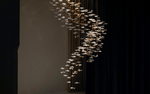 Tidal Art Glass Cluster Pendant – Sculptural Multi-Light