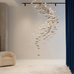 Tidal Art Glass Cluster Pendant – Sculptural Multi-Light