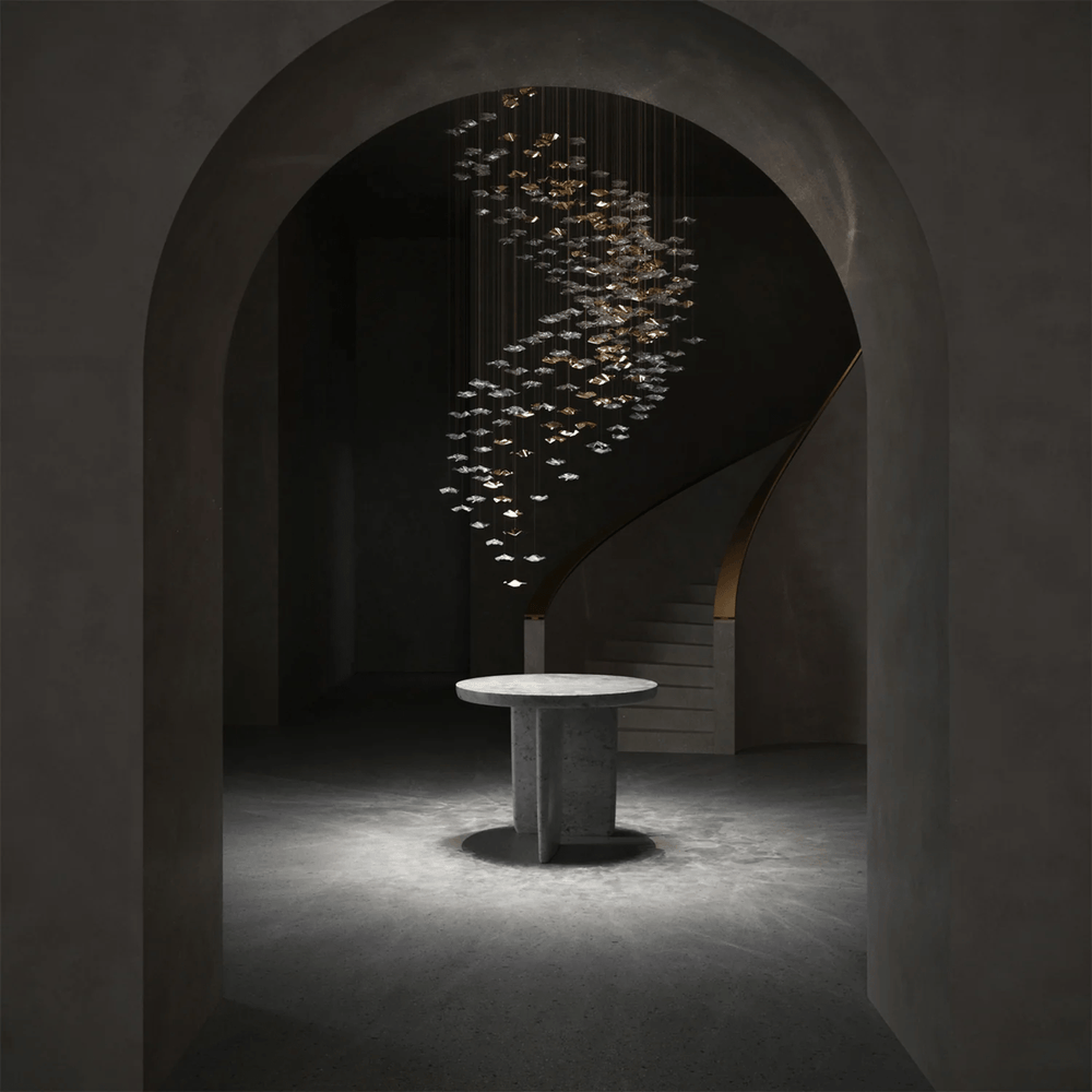 Tidal Art Glass Cluster Pendant – Sculptural Multi-Light