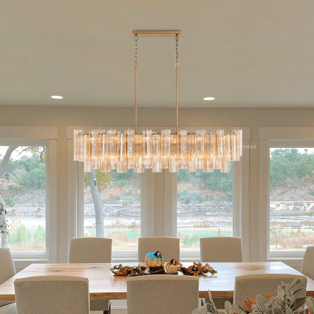 Eloria Glass Linear Chandelier