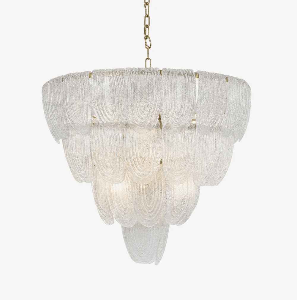 Layered Glass Petal Chandelier