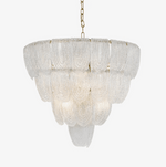 Layered Glass Petal Chandelier