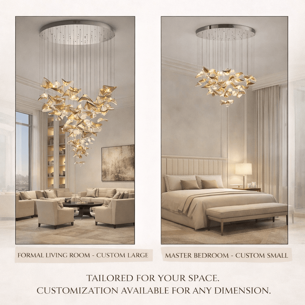 Wave Floating Leaf Chandelier