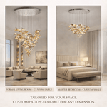 Wave Floating Leaf Chandelier