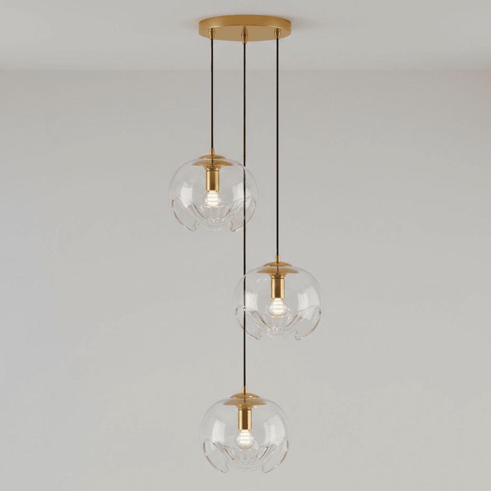 Wave Pendant Light – Modern Curved Glass Ceiling Fixture