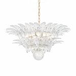 Glass Palmette Transparent Chandelier