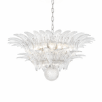 Glass Palmette Transparent Chandelier