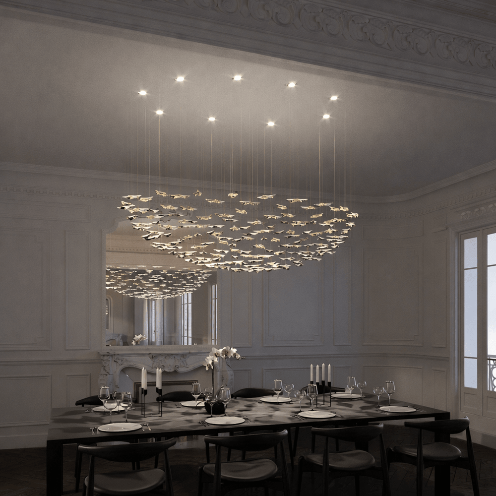 Leaf Twisted Sculptural Customize Chandelier