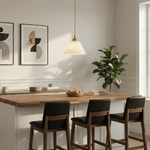 Conical Alabaster Brass Pendant Lamp