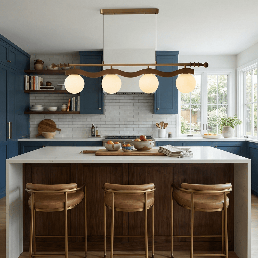 Sinuara Ribbon Globe Linear Chandelier