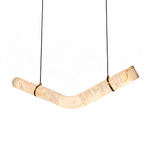 Streamlined Alabaster Pendant Lamp