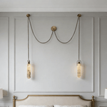 Cylindrical Cluster Alabaster Chandelier