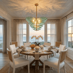 Verdant Petal Glass Chandelier