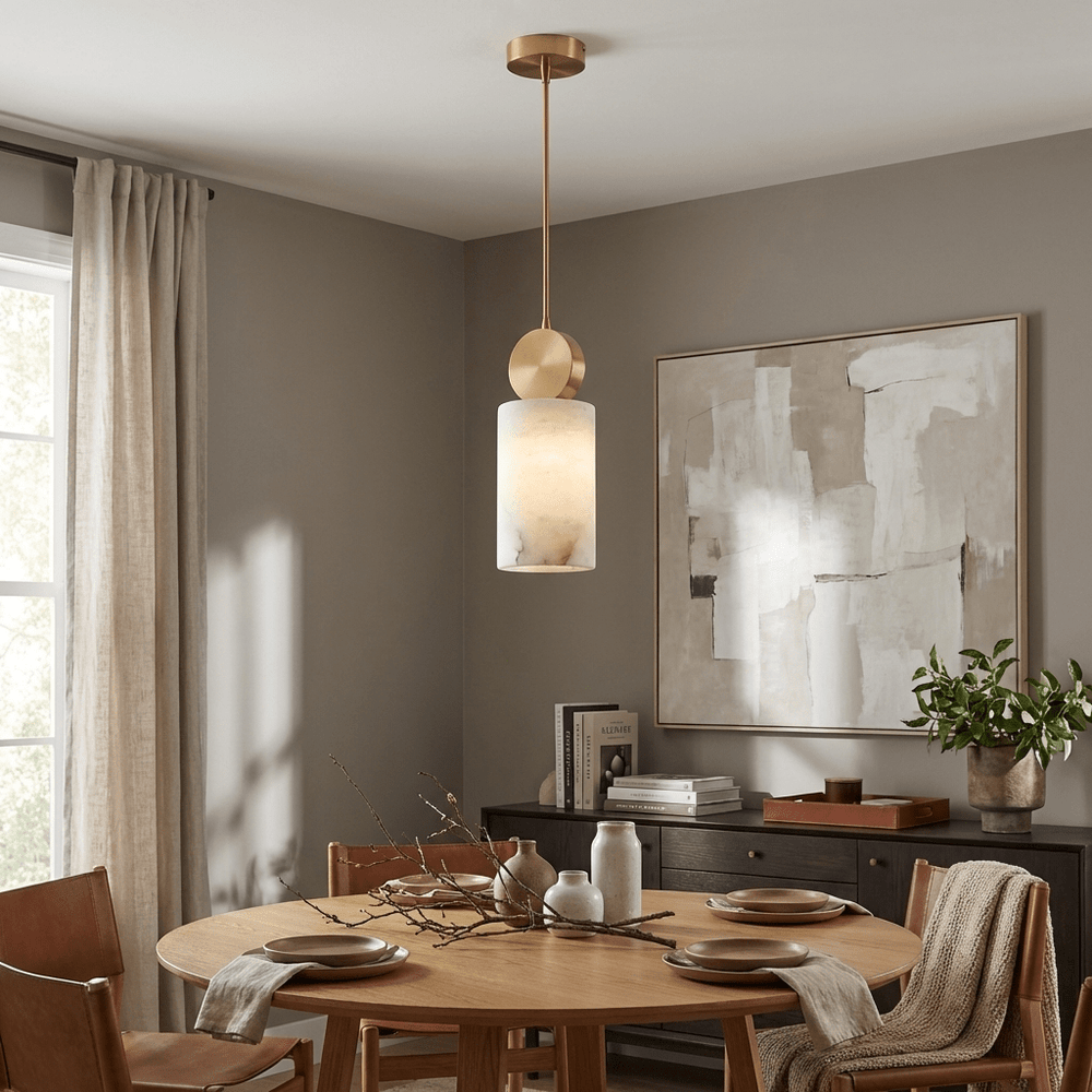 Etruscan Aabaster Pendant Light