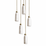 Alabaster Bell Cluster Pendant Lamp