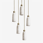 Alabaster Bell Cluster Pendant Lamp