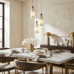 Alabaster Bell Cluster Pendant Lamp