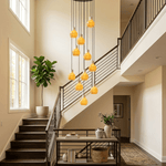 Bell Jar Alabaster Cluster Chandelier