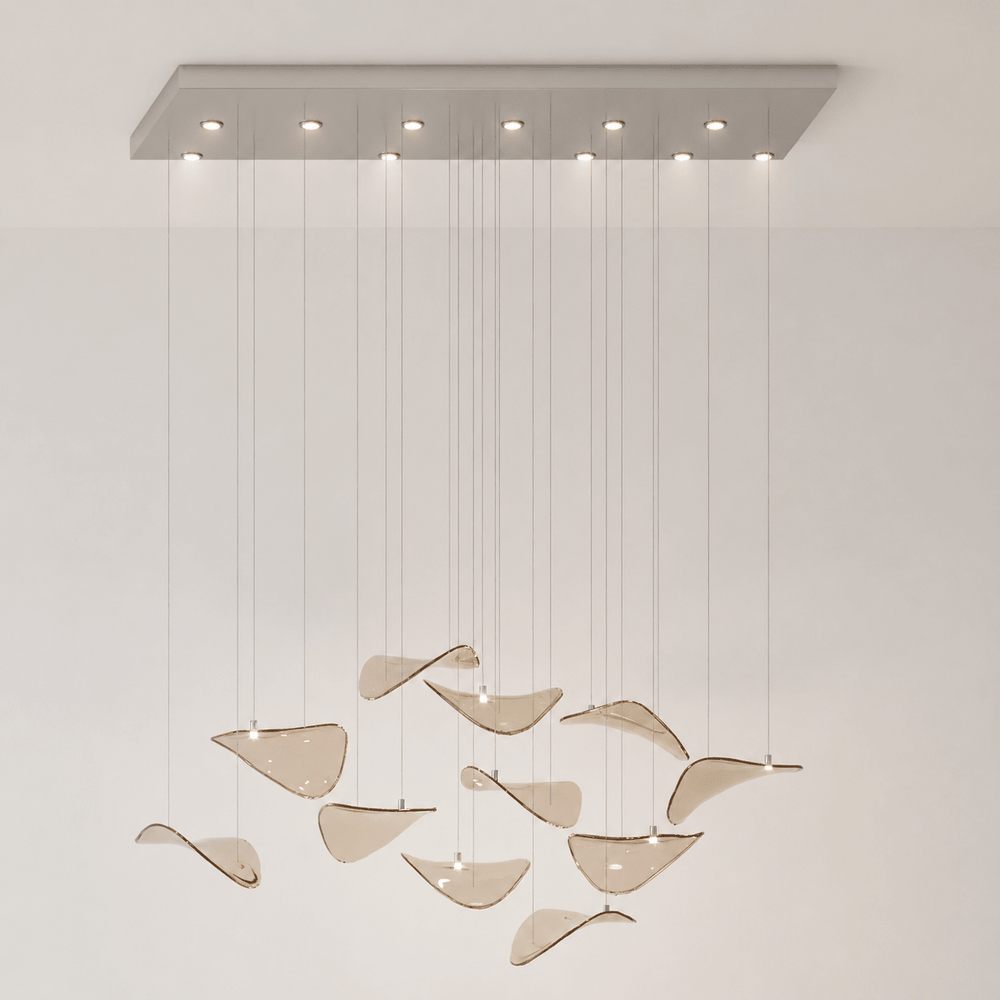 Wave Floating Leaf Chandelier
