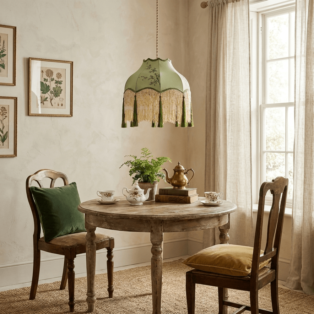 Prasina Beaded Fringe Pendant Light
