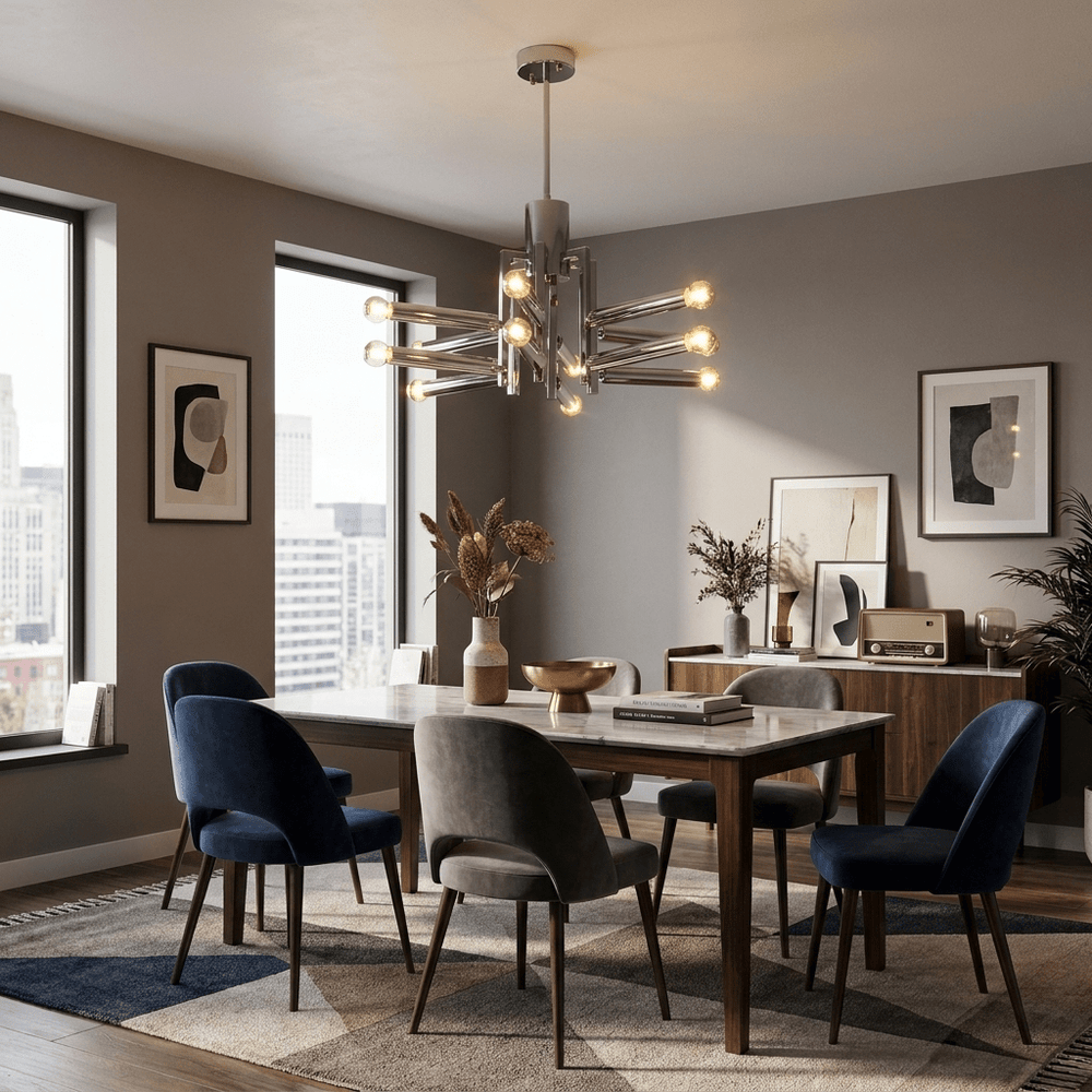 Sputnik Chrome Chandelier