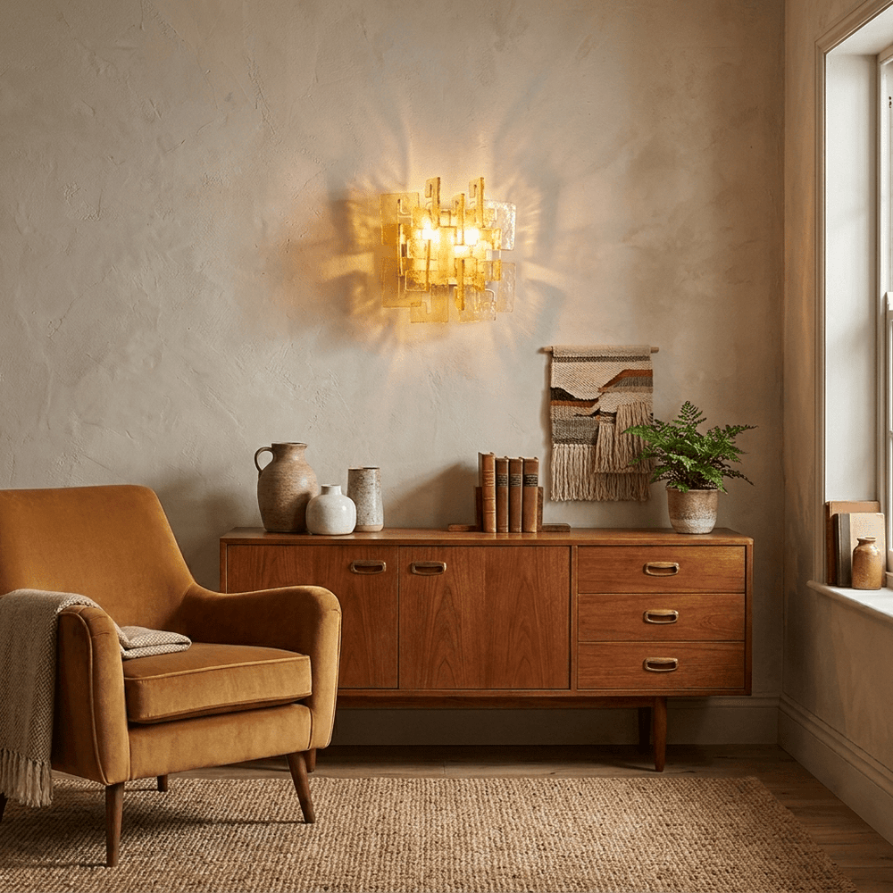 Stacked Glass Wall Sconce