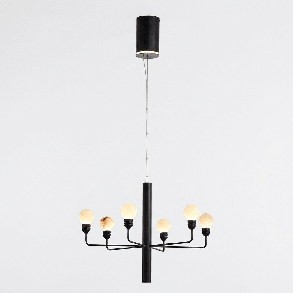 Raggiera Tiered Alabaster Globe Chandelier