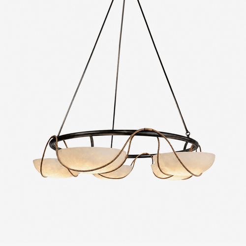 Alabaster Bowl Ring Chandelier Lumaris Dining Room Designer