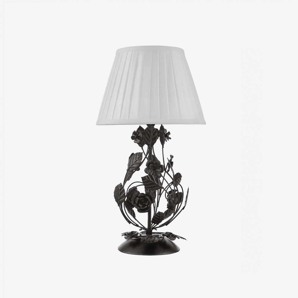 Rosaspina Wrought Iron Rose Table Lamp