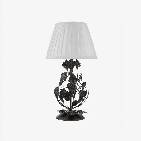 Rosaspina Wrought Iron Rose Table Lamp