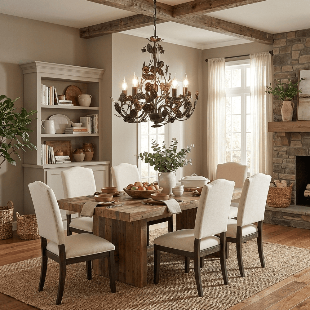 Rosaio Wrought Iron Chandelier