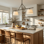 Two Light Linear Island Pendant Lamp