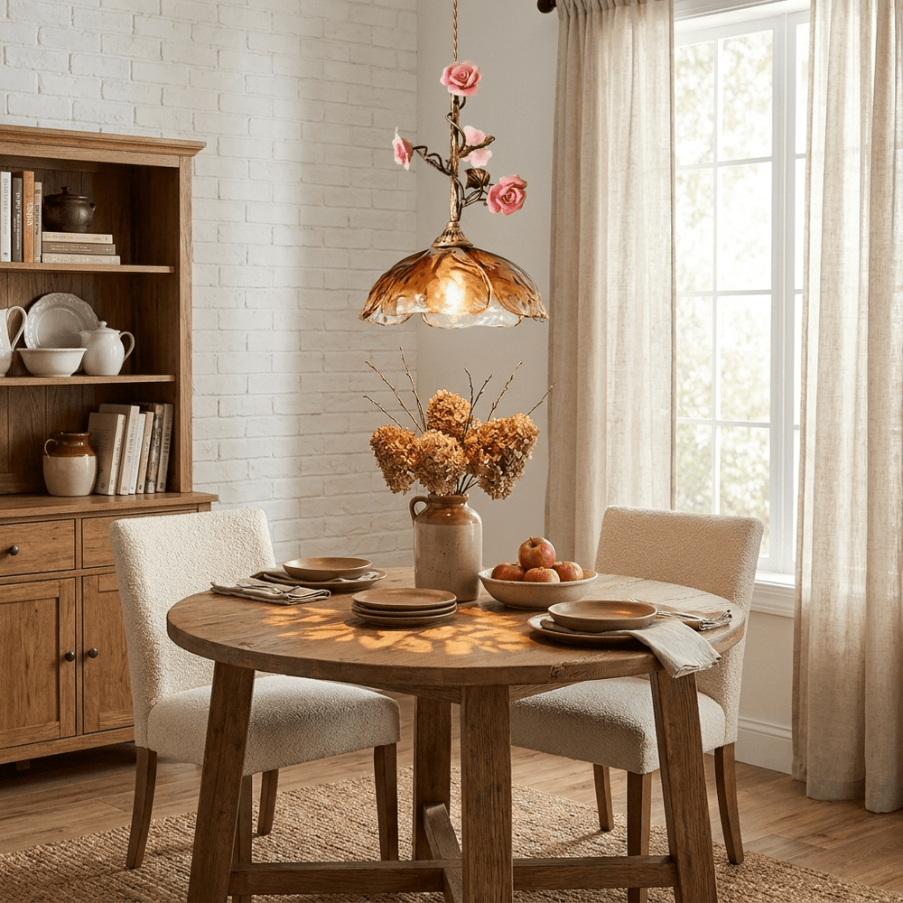 Trellis Rose Pendant Lamp