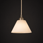 Conical Alabaster Brass Pendant Lamp