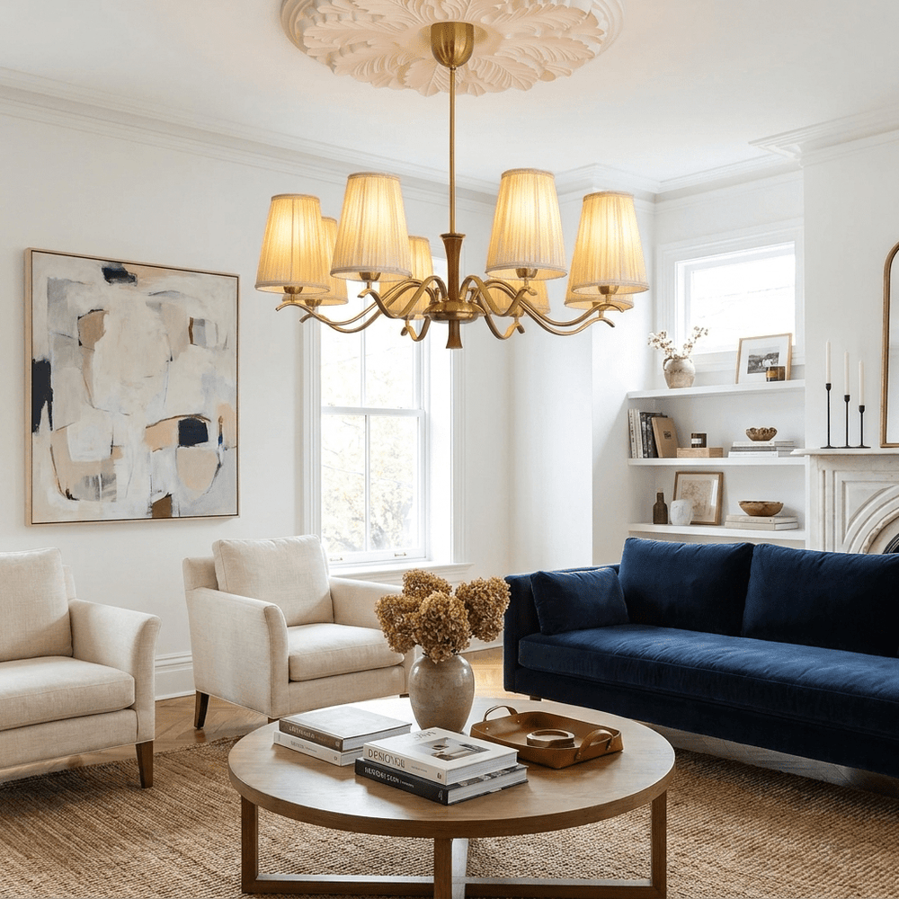 Cream Fabric Chandelier