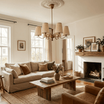 Cream Fabric Chandelier