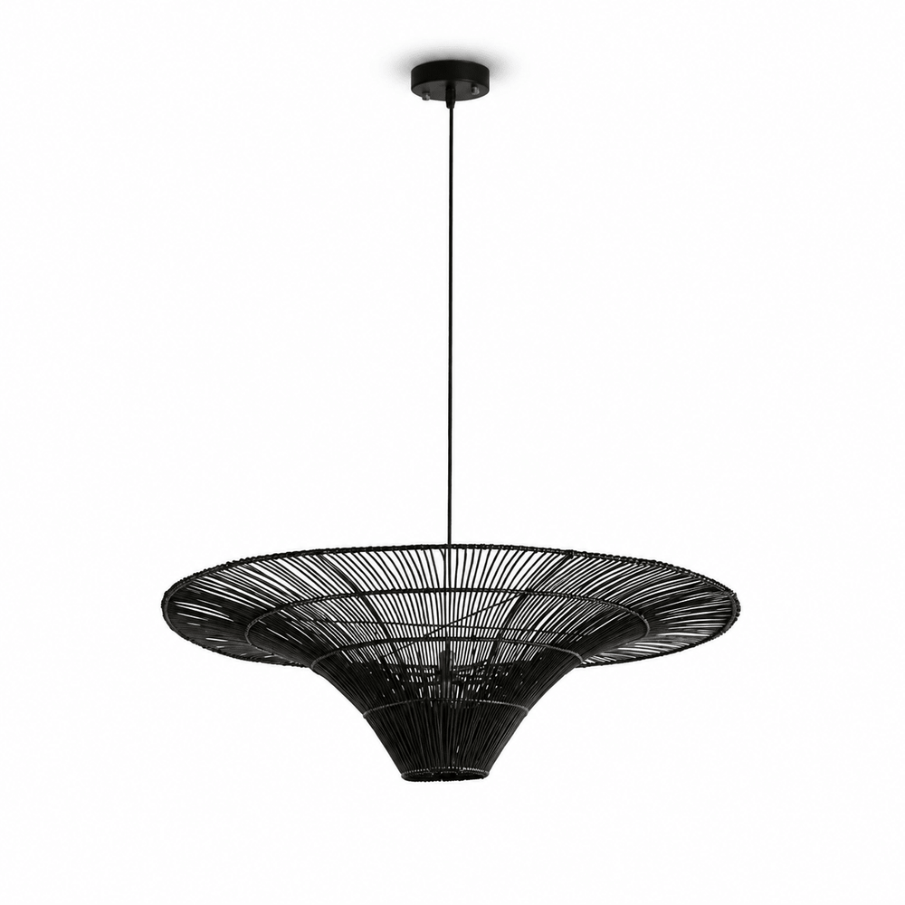 Rattan Coolie Hat Pendant Lamp