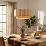 Fabric Petal Cylinder Pendant Lamp