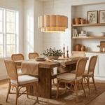 Fabric Petal Cylinder Pendant Lamp
