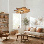 Raffia Petal Pendant Light