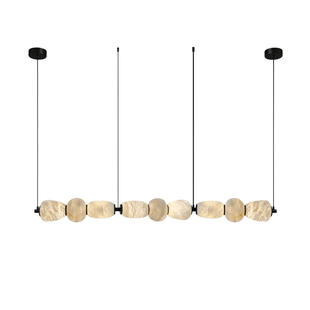 Alabaster Pebble Linear Chandelier