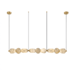 Alabaster Pebble Linear Chandelier