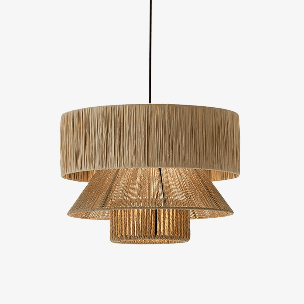 Raffia Jute Tiered Pendant Lamp